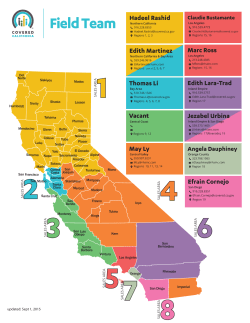Covered CA Outreach and Sales Field Team Contact List