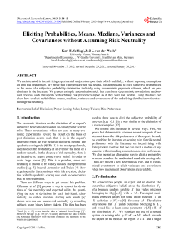 Eliciting Probabilities, Means, Medians, Variances and Covariances