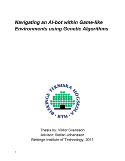 Navigating an AI-bot within Game-like Environments using Genetic