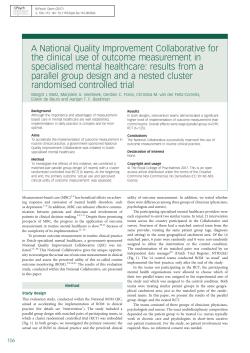 A National Quality Improvement Collaborative for the clinical use of