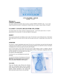 CLASSIC CANASTA RULES FOR 4 PLAYERS