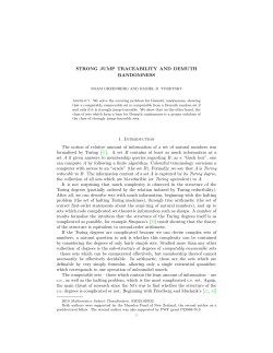 STRONG JUMP TRACEABILITY AND DEMUTH RANDOMNESS 1