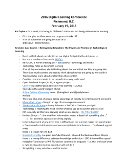 2016 Digital Learning Conference Richmond, BC