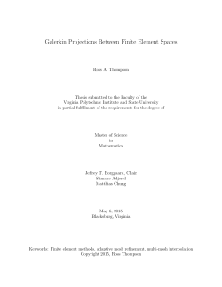 Galerkin Projections Between Finite Element Spaces