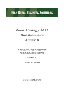 Irish Rural Business Solutions response to Food Strategy 2025