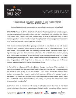 1 million club carlsonsm members in asia pacific prefer carlson