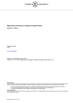 Tilburg University Eigenvalue techniques in design and graph