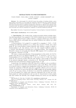 RETRACTIONS TO PSEUDOFORESTS 1. Introduction. We consider