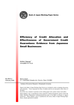 Efficiency of Credit Allocation and Effectiveness of Government