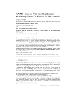 RaWMS - Random Walk based Lightweight Membership Service for