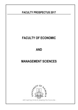 faculty of economic and management sciences