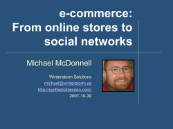 e-commerce: From online store to social networks