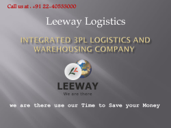 Leeway Integrated 3PL logistics and warehousing