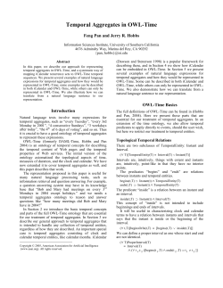Temporal Aggregates in OWL-Time - Information Sciences Institute