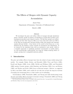 The Effects of Mergers with Dynamic Capacity