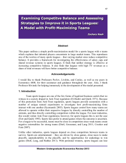 A Model with Profit - Western University Economics