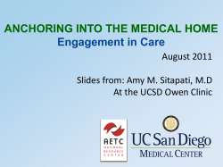 Engagement in Care - AIDS Education and Training Centers