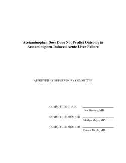 Acetaminophen Dose Does Not Predict Outcome in