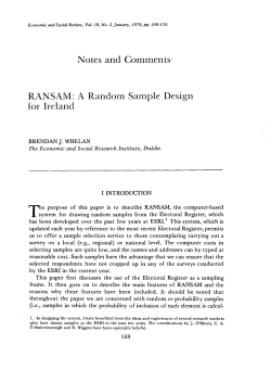 Notes and Comments RANSAM: A Random