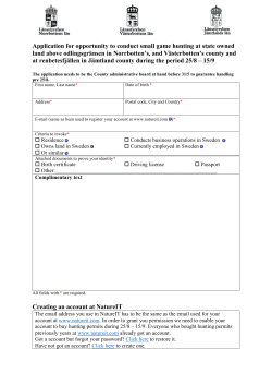 Application for opportunity to conduct small game hunting at state