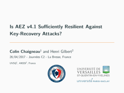 Is AEZ v4.1 Sufficiently Resilient Against Key