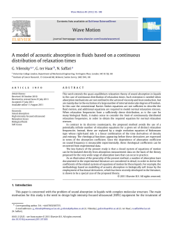 A model of acoustic absorption in fluids based on a continuous