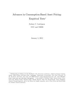 Advances in Consumption-Based Asset Pricing: Empirical Tests&lowast;