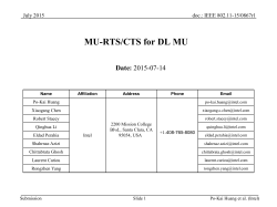 MU-RTS/CTS for DL MU Date