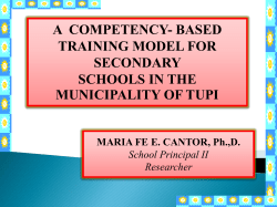 a competency- based training model for