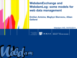 A model for Web information management with - Webdam