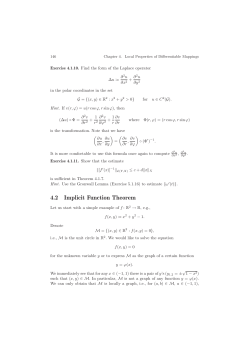 4.2 Implicit Function Theorem
