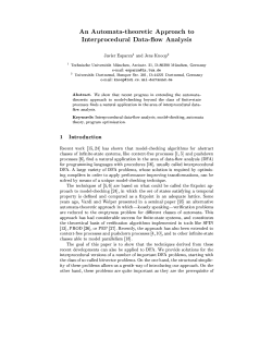 An Automata-theoretic Approach to Interprocedural Data-flow