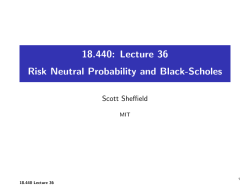 Probability and Random Variables, Lecture 36