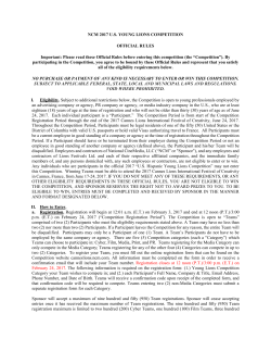 Official Rules - Festival