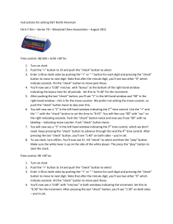 Instructions for setting DGT North American Chris Y Kim