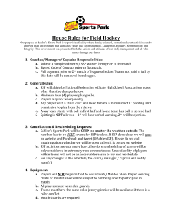 House Rules for Field Hockey