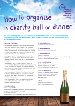 a charity ball or dinner - Great Ormond Street Hospital Children`s