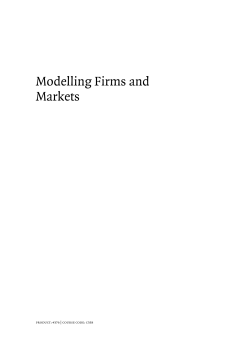 Modelling Firms and Markets