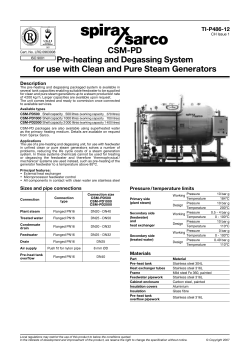 CSM-PD Pre-heating and Degassing System for use