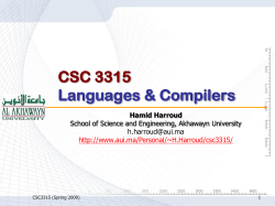 Programming Languages - Al Akhawayn University