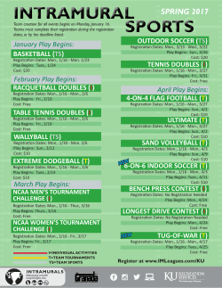 ntramural sports - KU Recreation Services