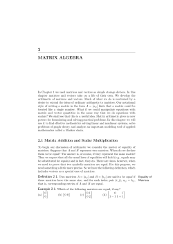 2 matrix algebra