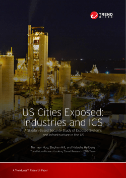 US Cities Exposed: Industries and ICS