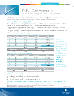 Dollar Cost Averaging