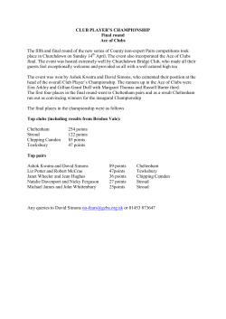 CLUB PLAYER`S CHAMPIONSHIP Final round Ace of