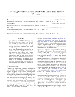 Modeling Correlated Arrival Events with Latent Semi