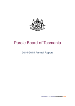 Parole Board of Tasmania Annual Report 2014-15