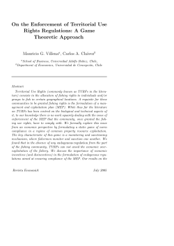 On the Enforcement of Territorial Use Rights Regulations: A