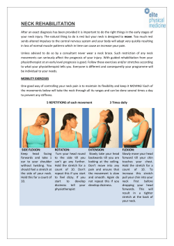 neck rehabilitation - Elite Physical Medicine