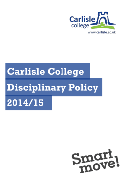 Carlisle College Disciplinary Procedure